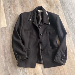 Vertigo Paris Black Button Down Fitted Blazer size M
